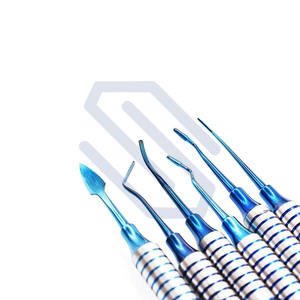 เครื่องมือบรรจุสเตนเลสคอมโพสิตสำหรับทันตกรรม6ชิ้นได้รับการรับรอง CE ใช้พลังงานแบบไม่ติดปลายเคลือบพลาสมาสีฟ้า - Product Image 3