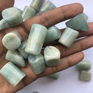 หินอความารีนธรรมชาติ20มม. 30มม. นักเก็ตหินอัญมณีแบบไม่เจาะ - Product Image 3