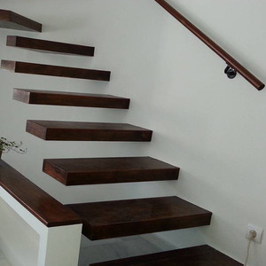 Flotante escalera importación escalera con templado barandilla de vidrio <span class=keywords><strong>en</strong></span> forma de <span class=keywords><strong>L</strong></span> de diseño - Product Image 2