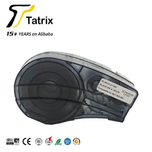Tatrix RTS M21-500-595-WT M21 500 595 Black on White for Brady Vinyl Label Tape for Brady for BMP21 PLUS Label Printer tape