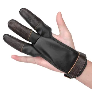 Guantes de cuero para tiro con arco, de alta calidad, personalizados, oferta directa de fábrica, 100%