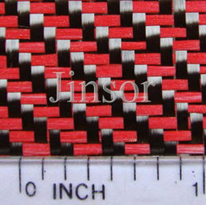 Tissu tissé rouge de fibre de verre de carbone dans le sergé pour l'artisanat et l'industrie extérieurs de voiture Use-310gsm l'épaisseur de 0.3mm - Product Image 6