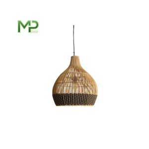 Lámpara colgante de bambú antigua con cesta tejida a mano Pantalla Techo Estilo de diseño asiático Garantía de 1 año Nam View - Product Image 3