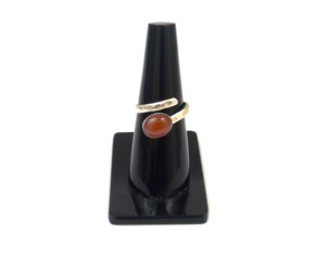Hermoso Anillo Ajustable Hecho a Mano con Baño de Plata, Gema de Cornalina Ovalada de 8x10mm, Fornituras de Joyería Personalizables - Product Image 3