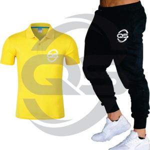 Traje informal ajustado para hombre, ropa transpirable y cómoda de dos piezas, POLO juvenil - Product Image 1