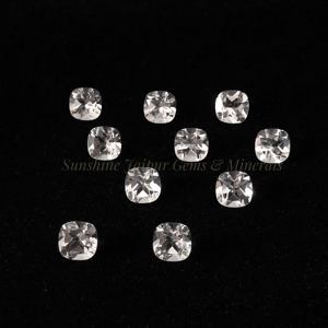 12mm corte de cojín cristal de cuarzo transparente Natural precio de fábrica al por mayor cristales naturales de piedras preciosas sueltas facetadas de alta calidad - Product Image 2