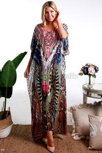 Robe style bohémien pour femmes, vêtements islamiques, grande taille, imprimé animaux, Kaftan, collection 2021 - Product Image 5