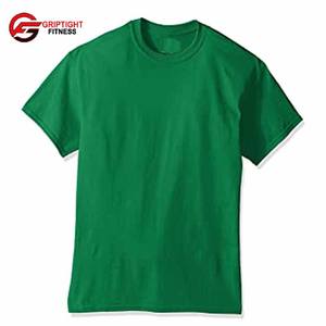 เสื้อยืดแขนสั้นเข้ารูปแขนสั้นผ้าคอตตอนผสมสามส่วนของผู้ชายผ้าคอตตอนรอยัลบลู50/50 - Product Image 2