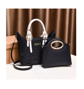 Conjunto de bolsos de cuero puro para mujer, 2 unidades - Product Image 2