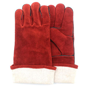 Gants de soudage en cuir personnalisés unisexe confortable hommes femmes manchette longue vêtements de travail gant de soudage mâle - Product Image 6