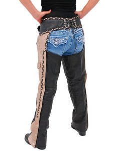 Pantalones de cuero de tiro bajo para hombre y mujer, ropa de carreras para montar a caballo, personalizado - Product Image 5