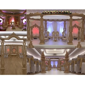 Décorations de mariage hindoues royales exceptionnelles, Mandap en bois indien pour les mariages au Royaume-Uni et en Australie - Product Image 1