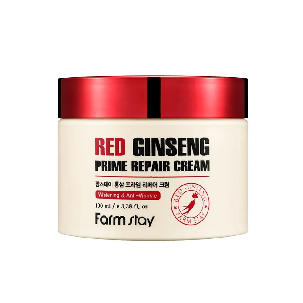 FARMSTAY RED GINSENG PRIME REPAIR CREAM - CPNP made in Korean Cosmetic - natural ingredients moisturizing Anti-aging Nourishing