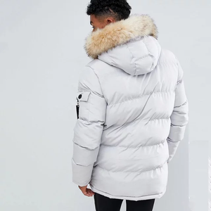 Veste Doudoune Homme Légère de Haute Qualité Coupe-Vent à Bulles Style Safari Nouvelle Condition Tissu Denim Tissé Polaire Hiver - Product Image 2