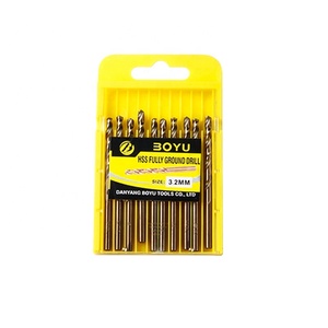 Chất lượng cao DiN 338 thẳng shank M2 màu vàng twist khoan bits đối với kim loại - Product Image 1