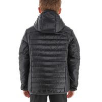Veste matelassée d'hiver personnalisée avec logo pour hommes et enfants, design décontracté, lavée, respirante, avec tailles plus grandes et caractéristiques écologiques