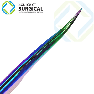 Pince à sourcils à pointe fine de couleur titane à angle de 45 degrés - Product Image 3