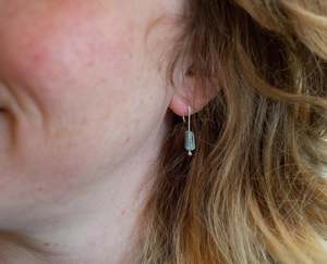 ต่างหูเงิน92.5ของผู้หญิงทำด้วยมือด้วยพลอยสีฟ้าธรรมชาติชุบทองเครื่องประดับของขวัญน่ารัก - Product Image 6