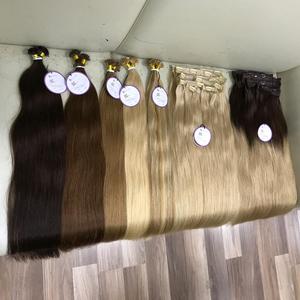 Clip in Hair Extensions Brown with Blonde Highlighted Human Hair Clip in Real Extensions 7 Pieces 150G - Product Image 6