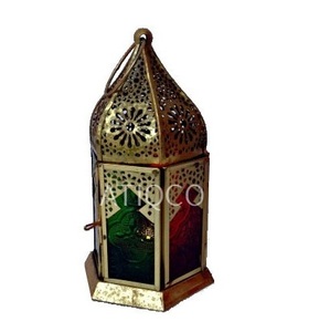 Lanterne en fer de style européen Atiqco pour cour extérieure, style shabby chic, très vendue - Product Image 1