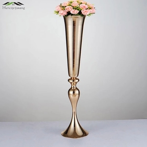 Mercijzyasang Tall Floor <b>Vase</b> Brass Contemporary Wedding Decor High Quality - Product Image 1