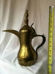 หม้อกาแฟทองเหลืองโบราณโบราณโบราณ Dallah สำหรับชาและกาแฟ - Product Image 6