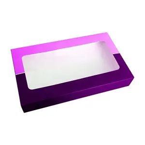 مخصص شعار شحن تصميم صندوق كرتون مطبوع كرافت ورقة شفافة مربع منشفة لحاف مجموعة غطاء حزمة مع PVC نافذة