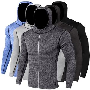Vêtements de sport de haute qualité sweats à capuche d'automne sport fermeture éclair course vestes minces Fitness vêtements de sport Sport Jogging costumes Logo personnalisé - Product Image 2