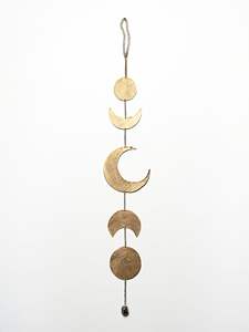 Décor de lune en laiton antique, art mural moderne - Product Image 4