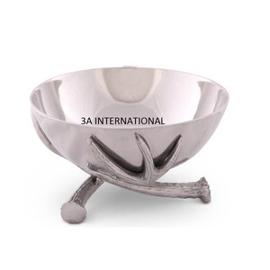 Tazón de Metal Decorativo para Frutos Secos con Aspecto Real, Pulido Brillante, Utensilios de Cocina para el Hogar y Restaurantes, Tazón para Servir Alimentos - Product Image 1