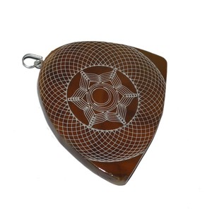 Pendentifs à tranche Chakra gravés, accessoires de qualité supérieure, pour les Pendants - Product Image 1