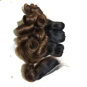 Оптовая продажа, funmi, упругие завитые супер двойные человеческие волосы для наращивания (TLHair) 8-32 дюйма