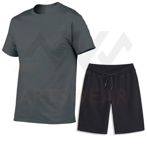 Camiseta 100% de algodón para hombre, conjunto de camisa con logotipo personalizado bordado, manga corta, verano, alta calidad, superventas - Product Image 1