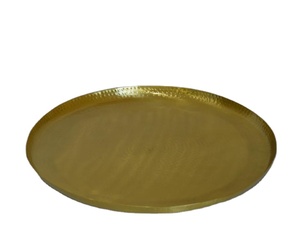 Plateau ovale décoratif en laiton, poli brillant, luxe haut de gamme, doré poli, plateau de service classique, plat de service pour restaurant - Product Image 5
