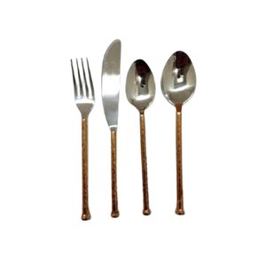 Metal de acero inoxidable pulido brillante con juego de cubiertos de acabado dorado para cocina, hoteles, restaurantes de La India - Product Image 6