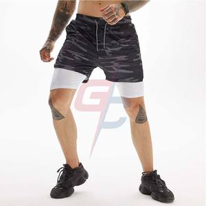 Pantalones cortos atléticos para hombre 2 en 1, entrenamiento de gimnasio, pantalones cortos para correr de 7 ''con lazo de toalla | El mejor proveedor de pantalones cortos de entrenamiento de gimnasio - Product Image 6