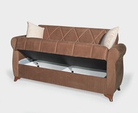 Juego de Sofá Cama Moderno Jasmine Azul Oscuro de Tres Plazas Seccional con Diseño Europeo Elegante y Patas de Plástico a Precio Económico