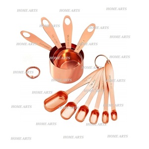 Best Quality Copper Round Shape <b>Measuring</b> Cup and <b>Spoons</b> in Different Sizes Eco-Friendly Hot Selling Product - Product Image 1