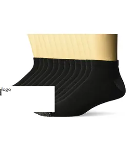 Chaussettes de la défense double pour hommes, à coupe basse, 12 paires, 97% Polyester, 3% Spandex, dessus à fermeture, délavé à la Machine, importé du Bangladesh, livraison gratuite