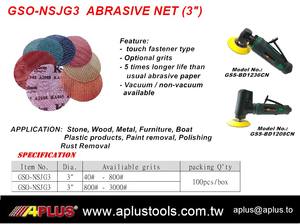 Sujetador táctil de papel abrasivo neto de 3 \ "(75mm), dureza media, 5 veces más vida útil, granos personalizados compatibles con OEM - Product Image 3