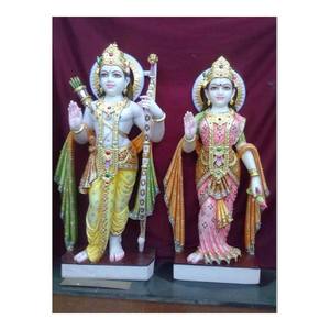 Estatua de Ram de mármol blanco puro, Sita - Product Image 1