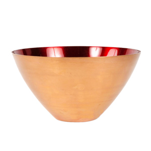 Bol de service en cuivre fait à la main forme ronde ustensiles de cuisine bol à salade décoratif très exigeant pour l'hôtel et la maison - Product Image 1