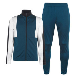 Men's Color Blocking Tracksuit Full Sleeve Zipper Sporty Jacket With Side Pockets And <b>Matching</b> Pants Autumn Wear - Product Image 4