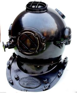 Best quality Marine Diving Divers grey Helmet Solid Antique Brass from Indian manufacturer - Product Image 2