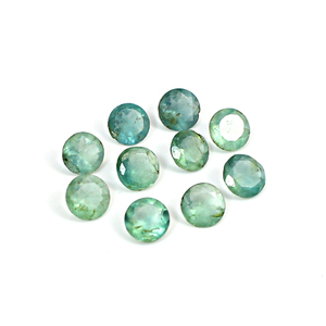 Lote de 10 Piezas de Fluorita Verde Natural de Calidad AA, Corte Redondo de 6 mm, Gema Suelta de 9 Quilates, Gemas Ishu - Product Image 1