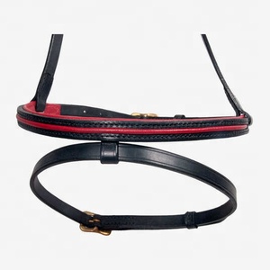 Brida ecuestre de cuero básico de nuevo estilo con bandas nasales dobles Productos para caballos de equitación indios combinados Noseband en venta - Product Image 3