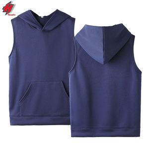 Wholesale 2022 Custom Tank Tops for Men Muscle Bodybuilding Gym <b>Workout</b> <b>Hoodie</b> Print Design Spring Hot Selling Fleece Sleeveless - Product Image 3