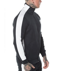 <b>Men's</b> <b>Turtle</b> <b>Neck</b> Full Front Zipper Tracksuit Set <b>Men's</b> High <b>Neck</b> Side Stripe Sweatsuit Set - Product Image 4