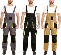 पुरुषों काम Dungarees काम पतलून बिब और संभालो समग्र बहु जेब पैंट सुरक्षात्मक Coverall सुरक्षा वर्दी कपास 05 सेट