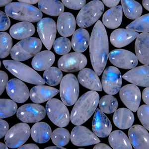 Cabochons naturels, pendentif en verre, perles, pierres de lune bleues, vente en gros, - Product Image 2